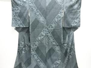 大正ロマン　紋錦紗花更紗模様着物